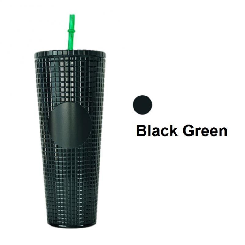 Tasse à café diamant 710ml, avec paille, Double couche en plastique, avec grille de maïs, déesse rayonnante: 17