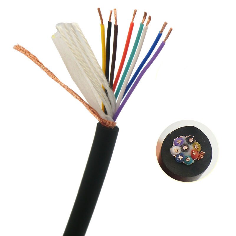 Microphone Cable 8 core Shielded Audio Signal Line with oxygen free copper 5m Conference Gooseneck Microphone Wire