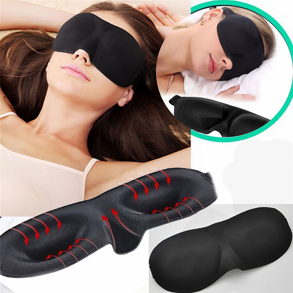 Máscara de ojos 3D gafas de ciclismo gafas de sol de viaje para dormir antes de dormir funda de esponja para los ojos Blindfold Blackout gafas de bicicleta de cristal