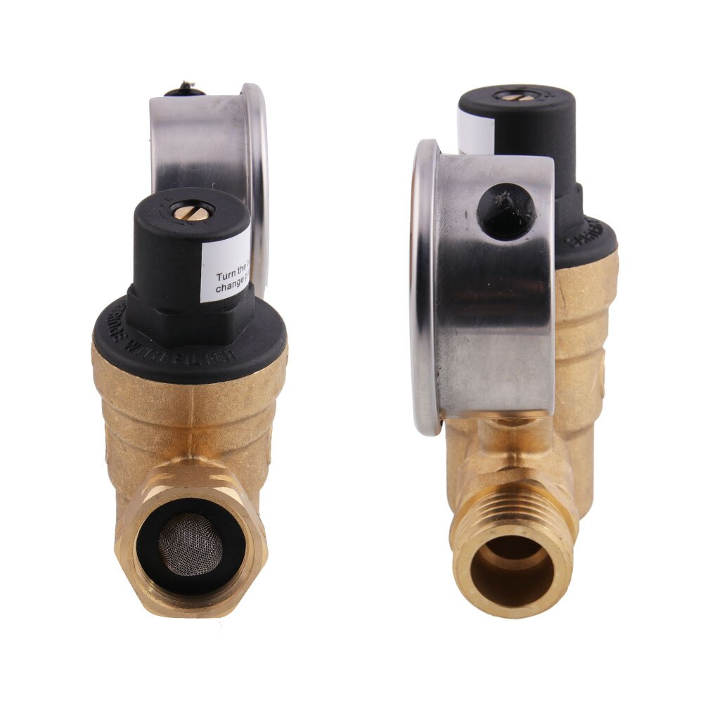 M11-0660R Brass Water Pressure Reducing Maintaining Valves Regulator Mayitr Adjustable Relief Valves With Gauge Meter