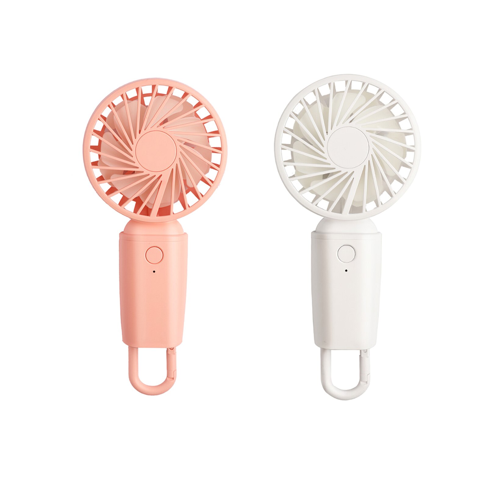 Double Fan Blade Handheld Fan Dual Motor High Wind Vertical Desktop Table Fan With Hook USB Charging