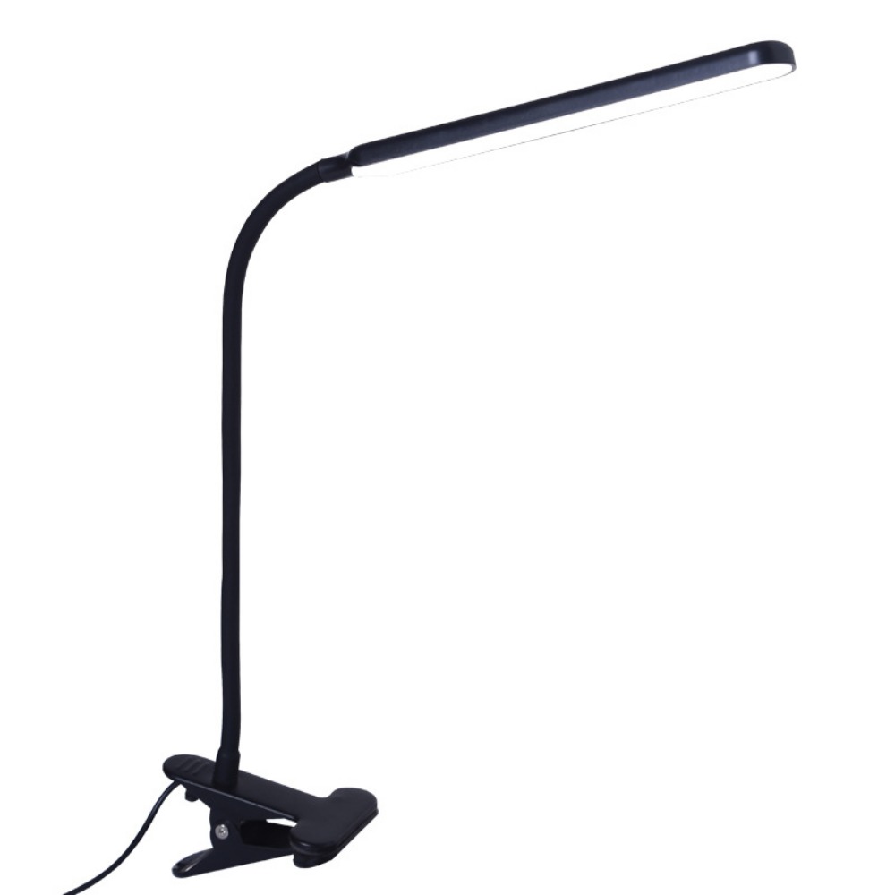 Verstelbare led-bureaulamp met klem, 3 kleuren licht, 10 helderheidsniveaus, leeslamp met klem, dimbare helderheid, usb-voeding.: Beige