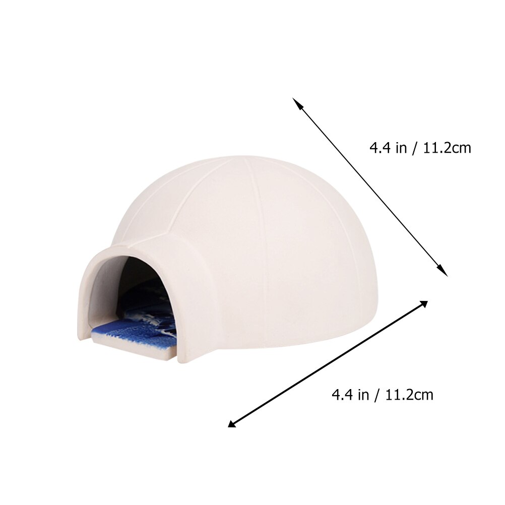 1pc små dyr kjæledyr hamster gullbjørn kjølehus kjølereir keramikk bedårende hytte kjøling skjulested bur til kjæledyr kjøling: 11.2 x 11.2cm