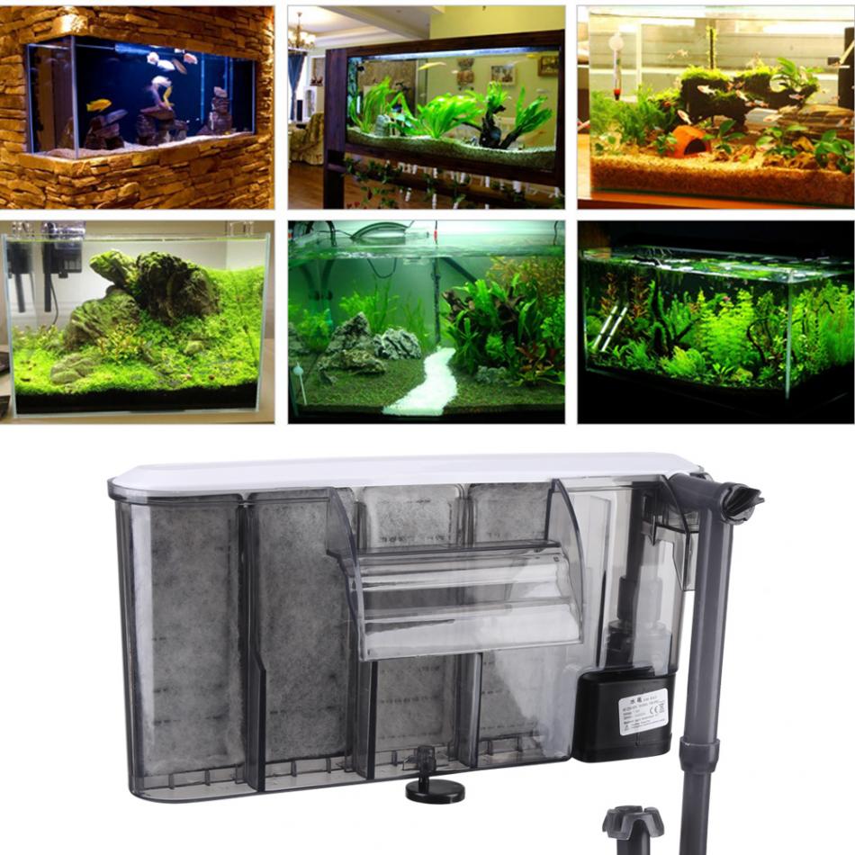 1 Set pompe aquarium op Aquarium Filter Aquarium Filter 50-60Hz Externe ing Aquarium Power Filter 15W Aquarium pomp