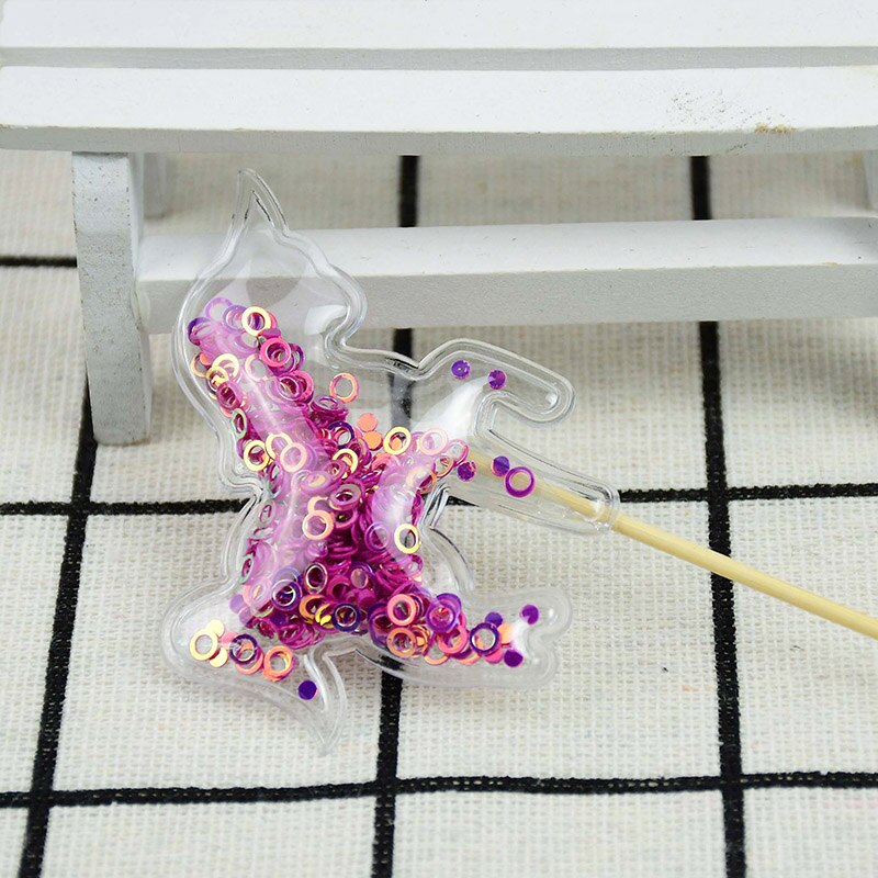 Relleno de lentejuelas de unicornio, Decoración de Pastel de estrellas, para magdalenas, de cumpleaños, decoración de ducha de bebé hojaldre para Postres, 5 uds.: A13
