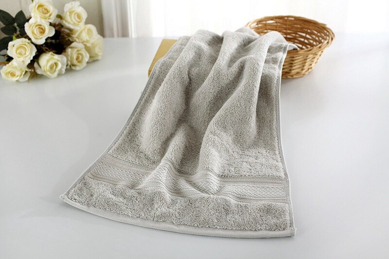 Toallas faciales de algodón egipcio para adultos, toallas de baño para el hogar, Hotel, de , súper absorbentes, 200g, 40x75cm: Gris claro