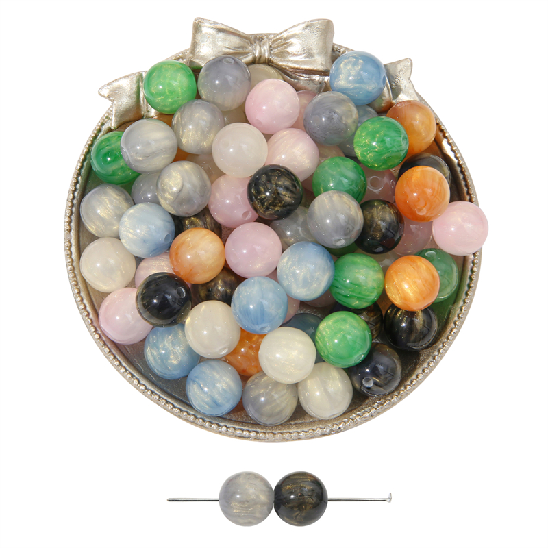 10 Stück Harz fließende Sand farbe Sternen himmel Perlen Katzenauge Perle für Halskette Armbinde Ohrring Schmuck Herstellung Hand gefertigte Perlen 12mm