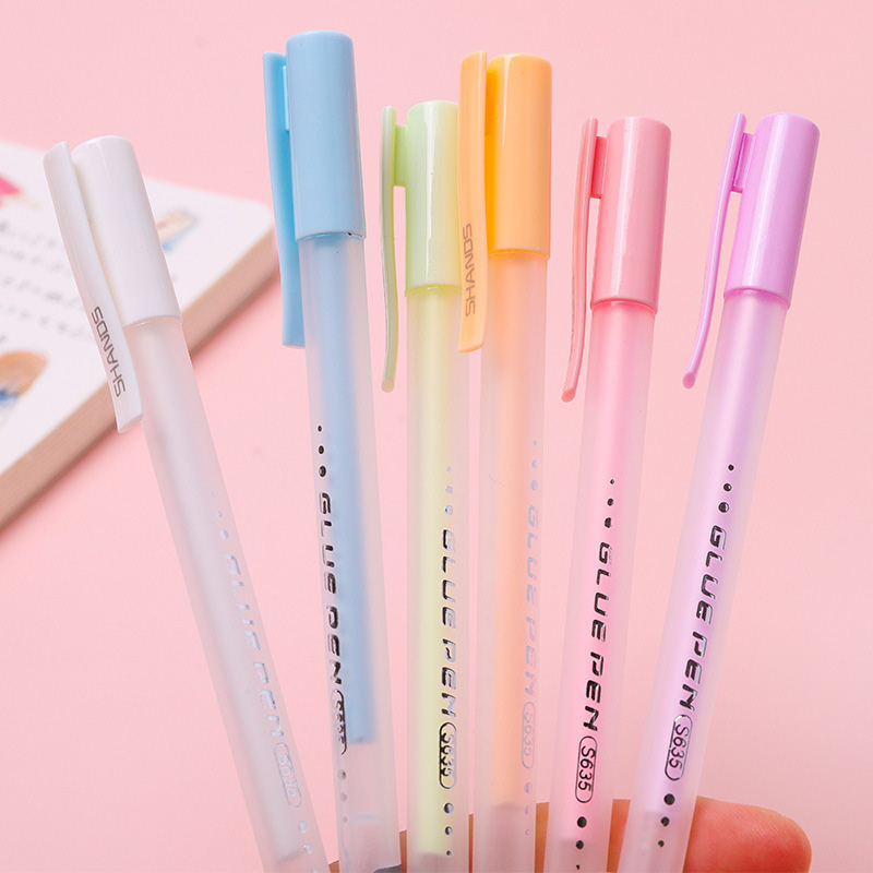 Colors Portable Pen Shape Glue Multi-function Adhesive Student DIY Office Accessories School Supplies Korean Stationery