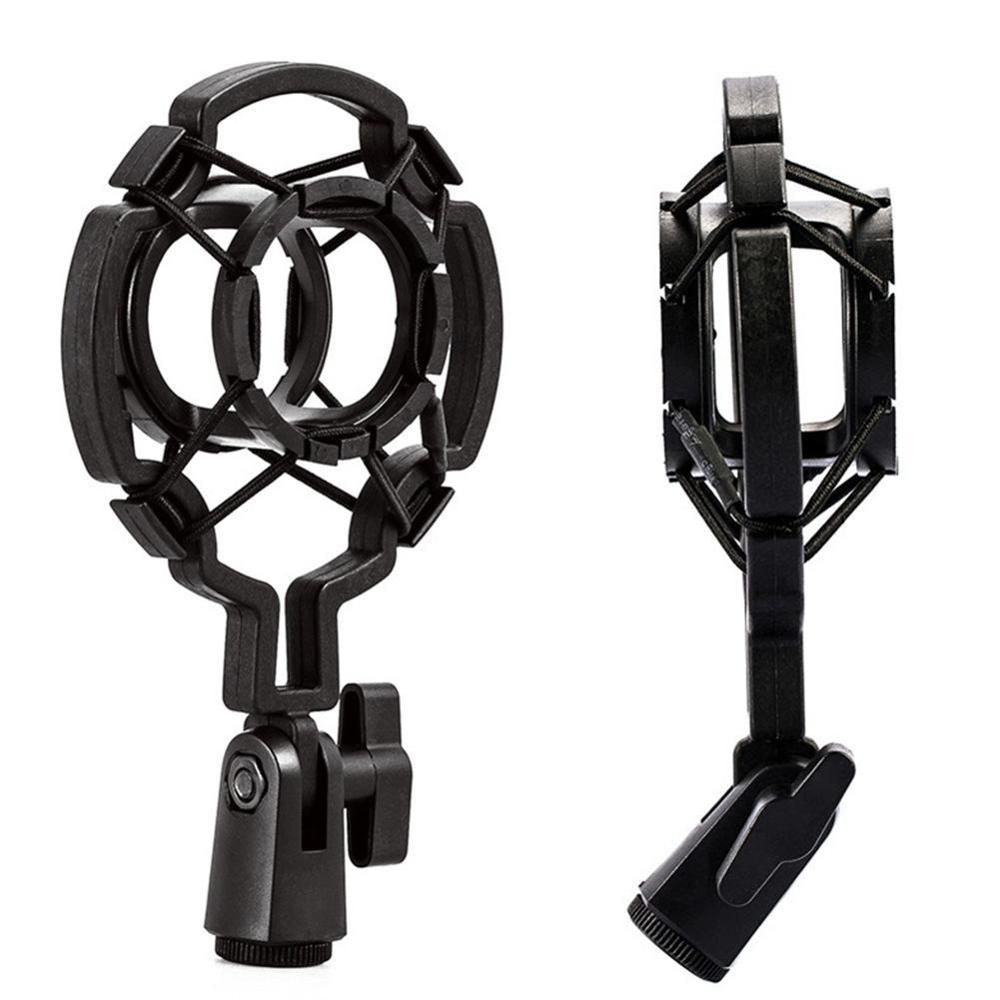 Universal Microphone Bracket Condenser Mic Shock Bracket Recording Studio Mount Mic Clip Black Holder