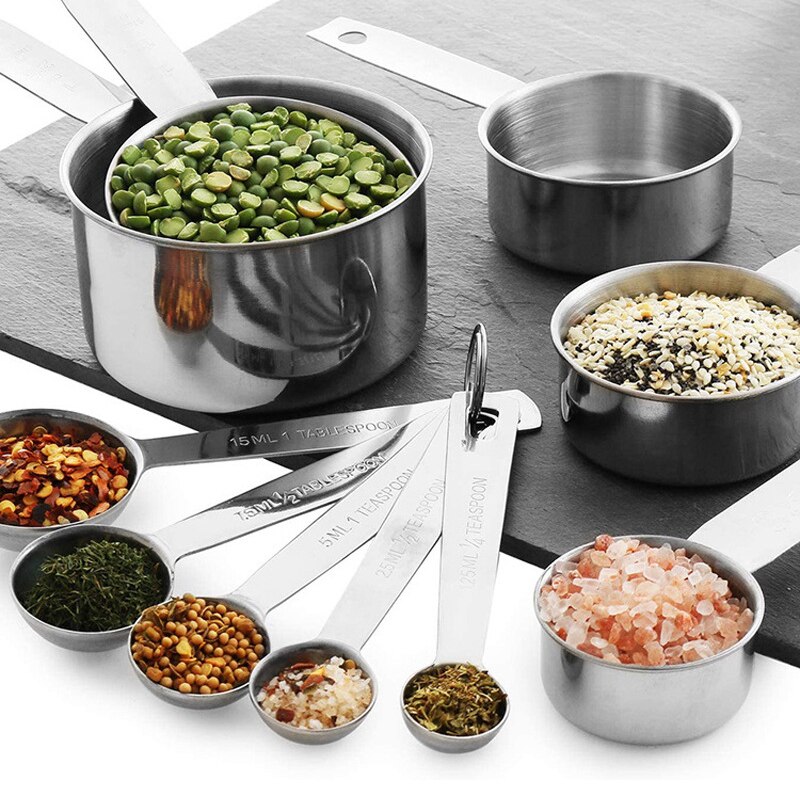 12PCS Measuring Spoons Measuring Cup Kitchen Coffee Sugar Scoop Cake Baking Flour Measuring Cups Kitchen Baking Tools Set