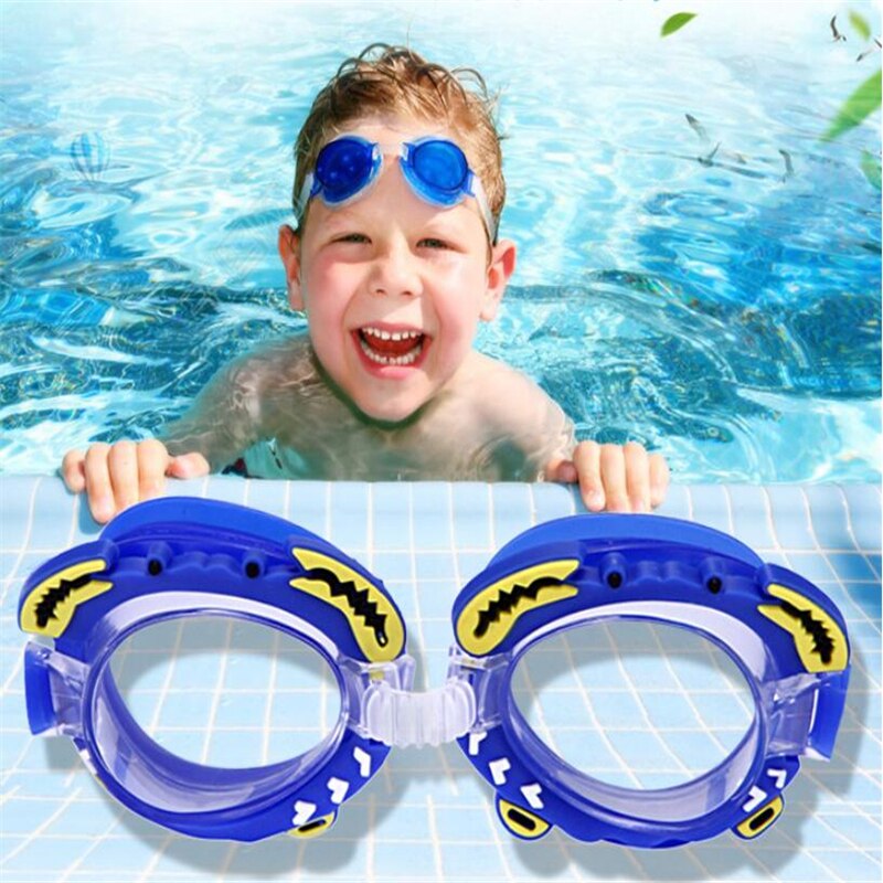 Kinderen Zwemmen Bril Cartoon Kids Zwemmen Caps Ear Plug Professionele Vis Krab Eyewear Arena Waterdichte Zwembril