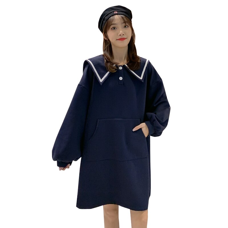 Korean Style Pregnant Women Winter Dress Turn-down Collar Thick Warm Maternity Jackets Plus Size Pregnancy Fleece Coats
