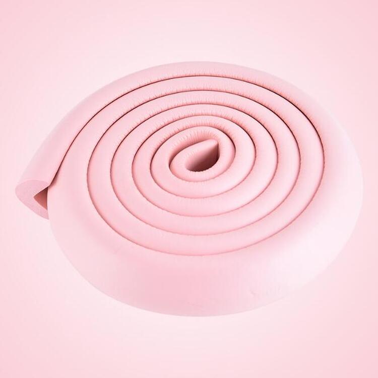 Cinta de seguridad para bebés, esquina con cojín de borde afilado, suavizante, Protector de parachoques, protección para niños, 2M: Light Pink