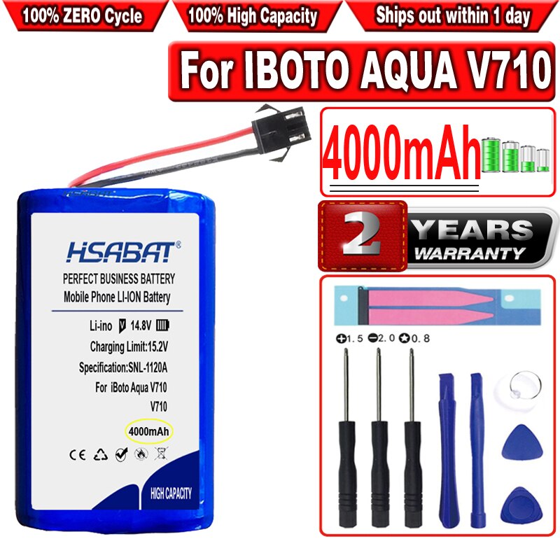 HSABAT 4000mAh Battery for iBoto Aqua V710 for iBoto Aqua V715B Robot Vacuum Cleaner Accumulator