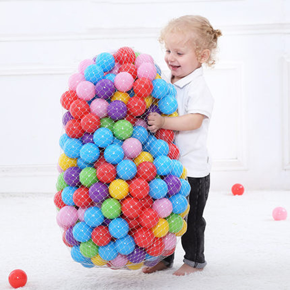 100 stuks/set plastic ballen oceaan-speelgoed milieuvriendelijke zachte oceaan golfbal grappig baby grappig speelgoed water zwembad zwemmen droog zwembad golf spel