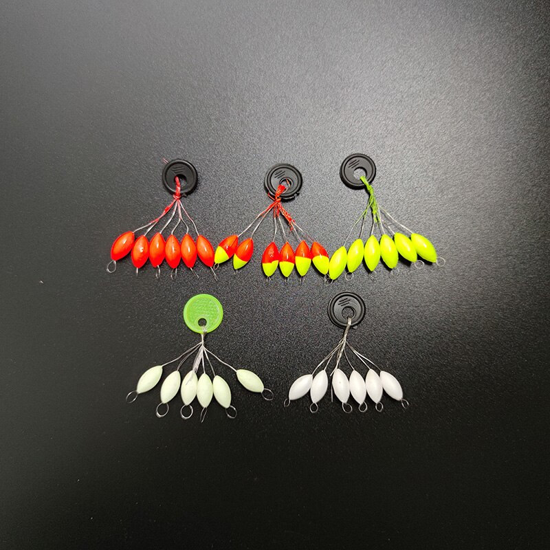 30 pz/lotto Oliva Galleggiante Da Pesca A Sette stelle Galleggiante L/M/S Formato Rosso/Giallo/Bianco/Luce Galleggianti Pesca Notturna Boa Pesca Alla Carpa A475