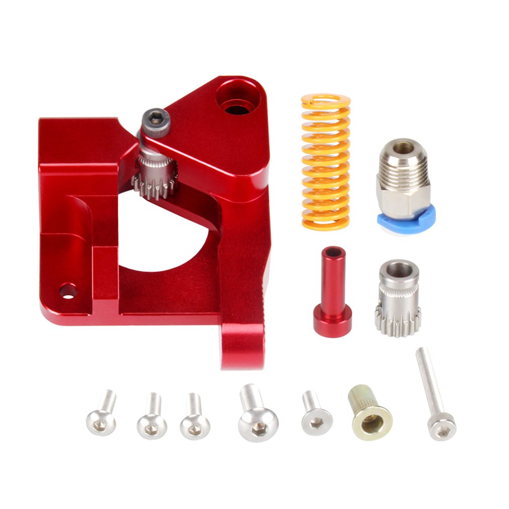 Aluminum Upgrade Dual Gear Mk8 Extruder for Extruder Ender 3 CR10 CR-10S PRO RepRap 1.75mm 3D Parts Drive Feed double pulley