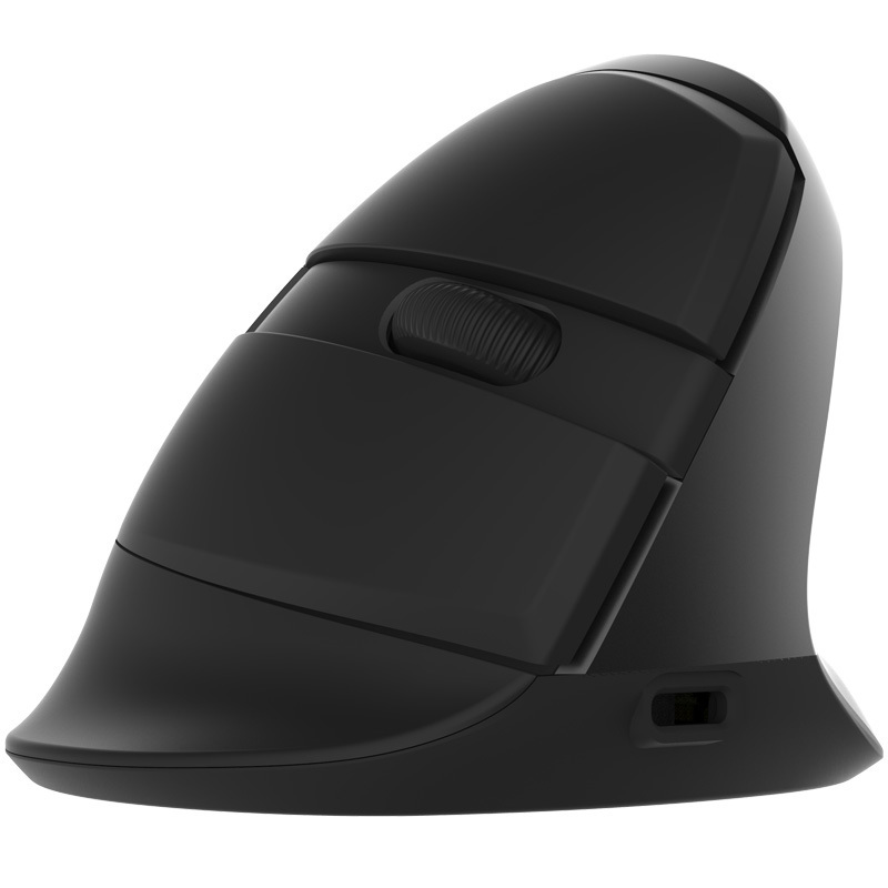 Delux M618 – Mini souris de jeu verticale ergonomique sans fil, Bluetooth, Rechargeable, rétroéclairée rvb, pour ordinateur portable: Black