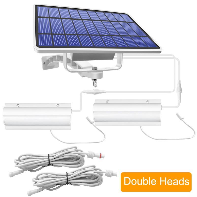 Weiß/warm LED Solar- Lichter 5500mAh Große Kapazität Batterie Solar- Lampe für Zimmer Balkon Terrasse Bar Licht W/ ziehen Schalter 3m Linie: doppelt Kopf-Weiß / warm Weiß