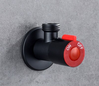 Flling valves Bathroom Angle Valve Solid Brass /Cold Bath Hardware Accessories Black Baking G1/2 Toilet Water Stop Valve: Style 4