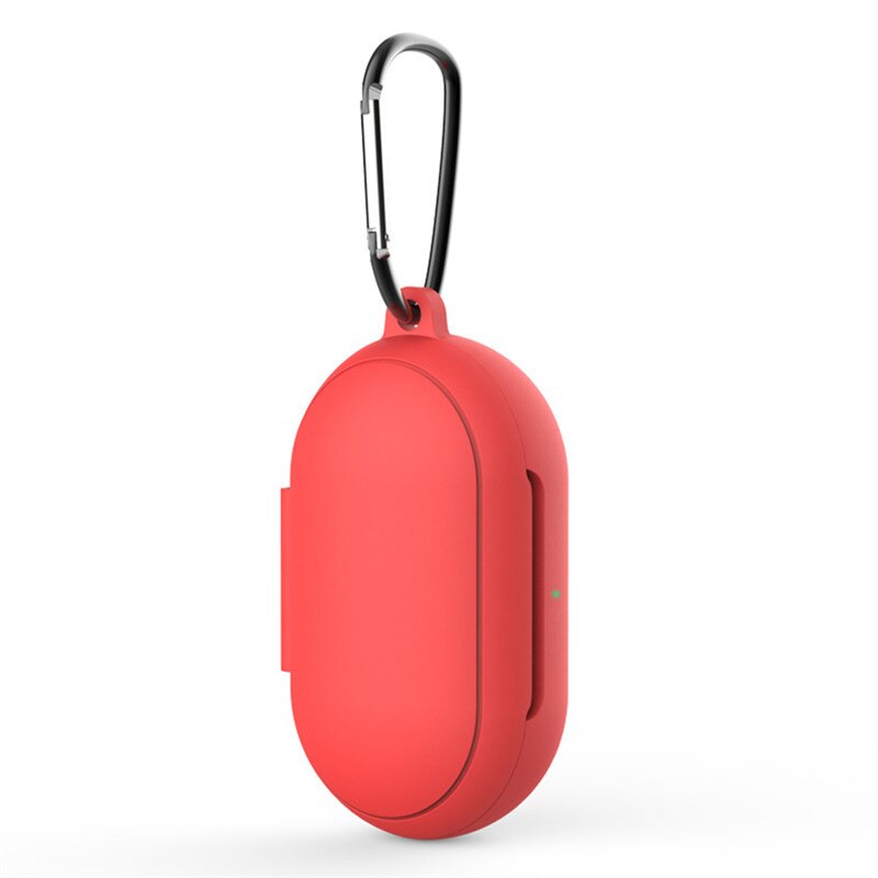 Silicone Case for Samsung Galaxy Buds+ Plus Earphone Headset Protective Cover Anti-lost Buckle for Galaxy Buds Bluetooth: red with hook