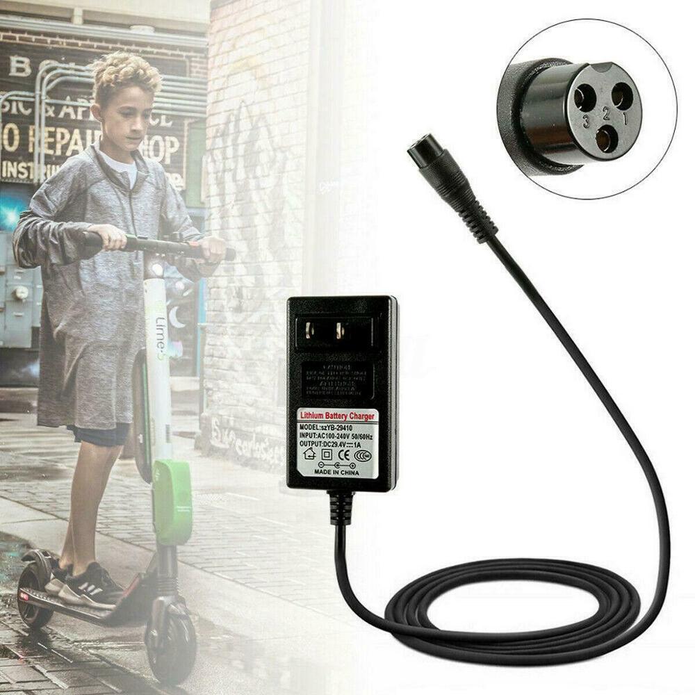 24V 1A chargeur de batterie pour rasoir E150 E125 E200 E225 E300 E325 E100 fou chariot et fou chariot changement électrique Scooter cordon d'alimentation