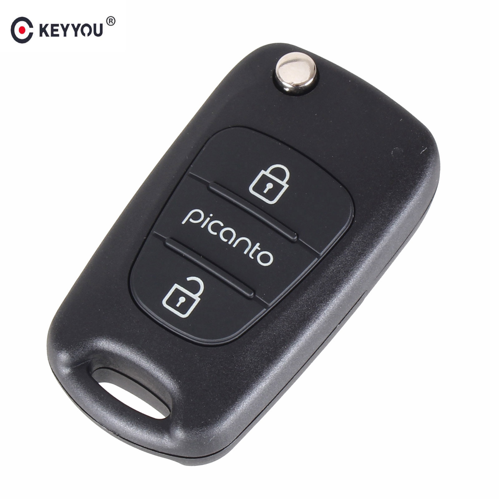 KEYYOU 10X 3 Knoppen Flip Folding Remote Key Shell Voor KIA Picanto Remote key Case Fob
