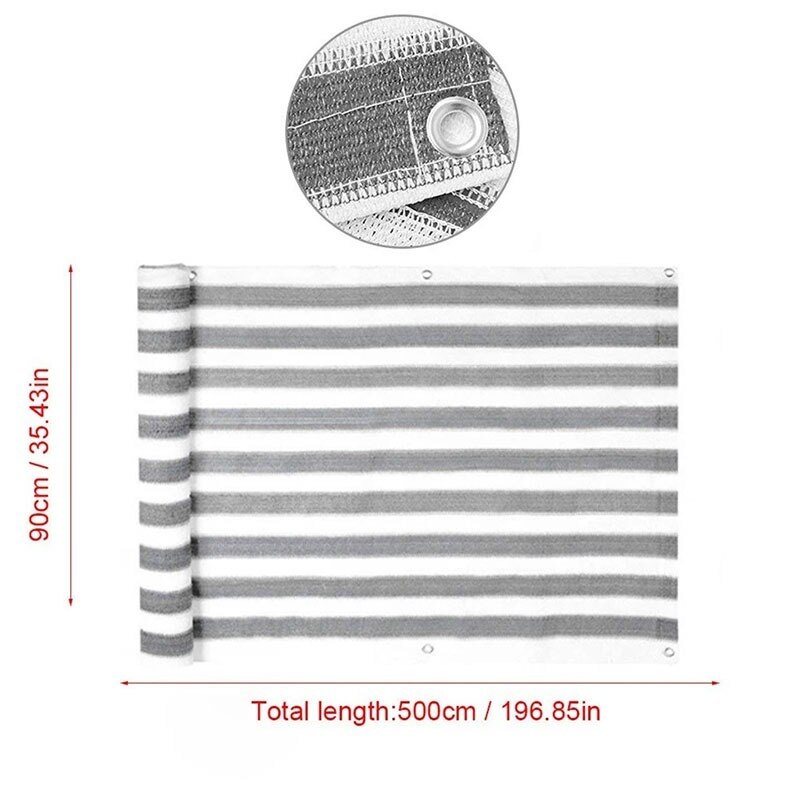 Home Balcony Privacy Screen with Grommets Fence Outdoor Garden Breathable with Grommets Residential Hotel Protection Summer Item