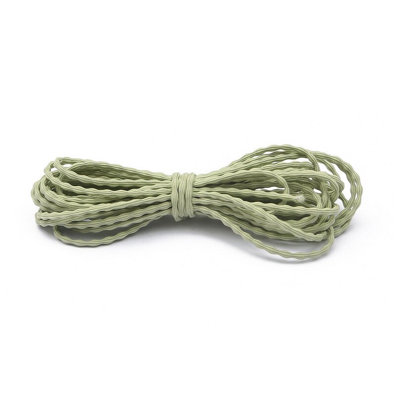 Banda de goma elástica multicolor de 3mm de 5 metros, línea de goma elástica, accesorios de costura para joyería DIY, banda de goma muy elástica gruesa: Green