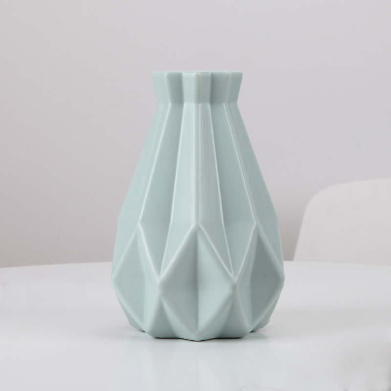 Blumenvase Dekoration Zuhause Kunststoffvase Weiß Nachahmung Keramik Blumentopf Blumenkorb Nordische Dekoration Vasen für Blumen: verrotten