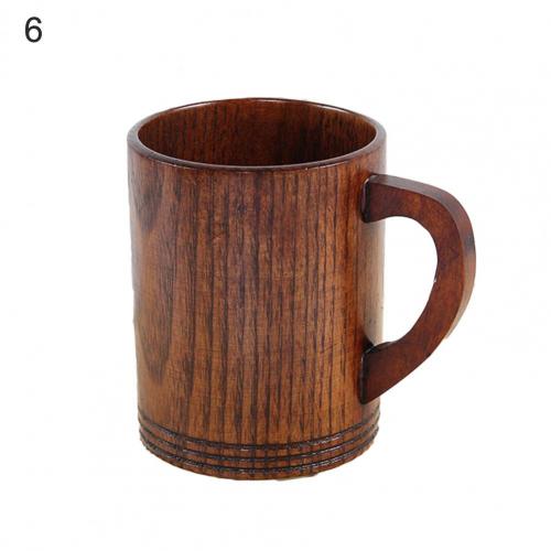 Wooden Cup Reusable Tea Coffee Milk Wine Heat Insulation Water Cup Water Drinkware Water Bottle Kitchen Bar Drinkware: 06