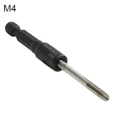 M4-M16 Tap Die Socket Adapter 1/4'' Hex Shank Square Driver Thread Tap Adapter Screw Tapping Chuck for Machine Tap Power Drill: with Tap M4