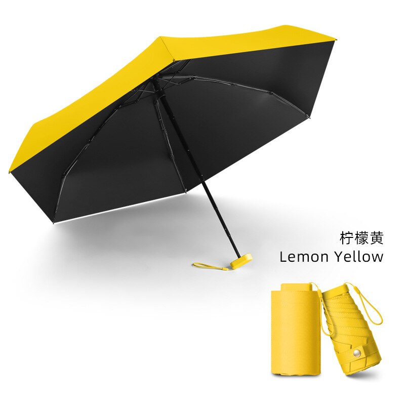 Mini parapluie de voyage Portable avec Protection UV, parasol de poche, à Six plis, coupe-vent, ultraléger: C