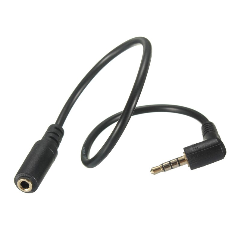 Câble mâle à femelle, 3.5mm, 4 pôles, coudé à 90 °, AUX OMTP inter CTIA,