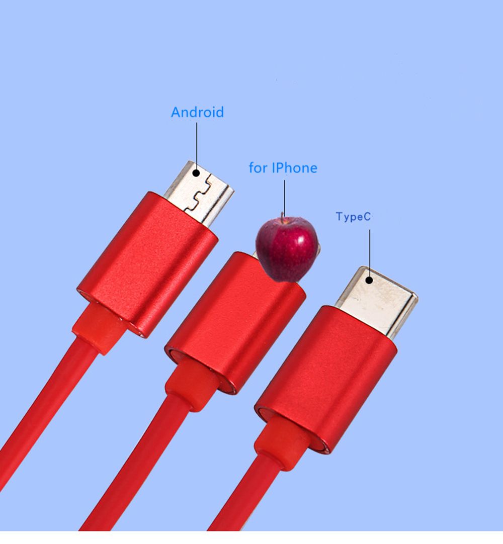 Multi Functionele 3 In 1 Usb Kabel Duurzaam Snelle Oplaadkabel Intrekbare Universele Telefoon Kabel Voor Iphone En Android