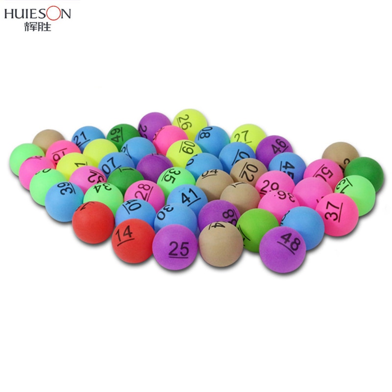 100 Stks/pak Huieson 1-100 Nummers Ping Pong Ballen Abs Plastic Tafel Tennisbal Voor Loterij Entertainment Ballen