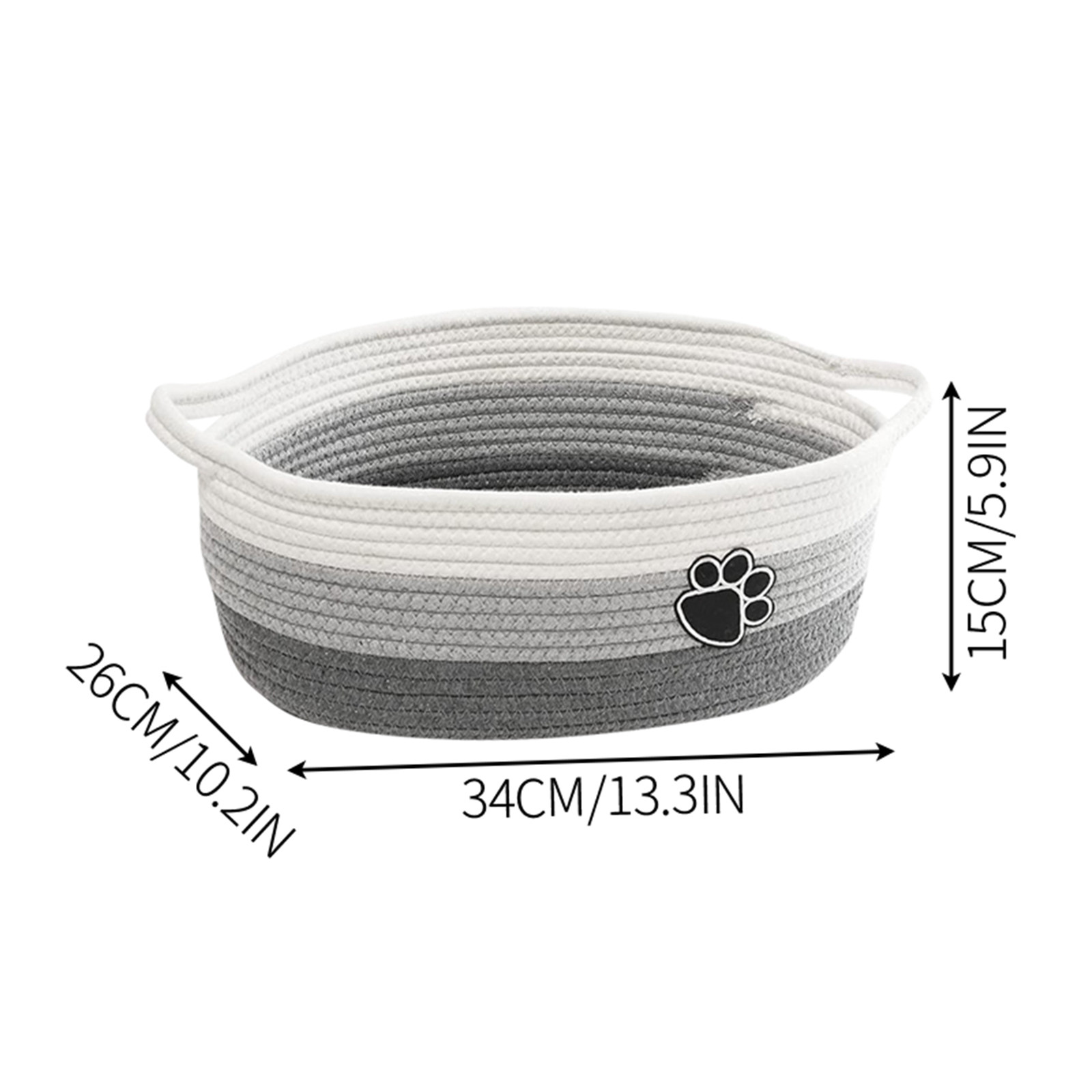 Przenośny Koszyk z Plecionej liny, Pudełko na Zabawki i Pojemniki dla Psa Kota, Wytrzymały Organizer na Zabawki dla Psa, Koszyk robić Przechowywania Akcesoriów dla Zwierząt
