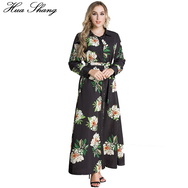 Lange Boho Kleid 6XL 7XL Frauen Plus Größe Schwarz Hemd Kleid Herbst Taille wickeln Volle Hülse Blumen- drucken Büro max Dame Kleid
