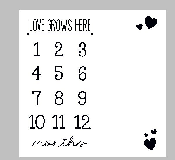Baby Baby Milestone Deken Foto Fotografie Prop Dekens Achtergrond Doek Kalender Bebe Jongen Meisje Foto Accessoires 100x100cm: Grijs