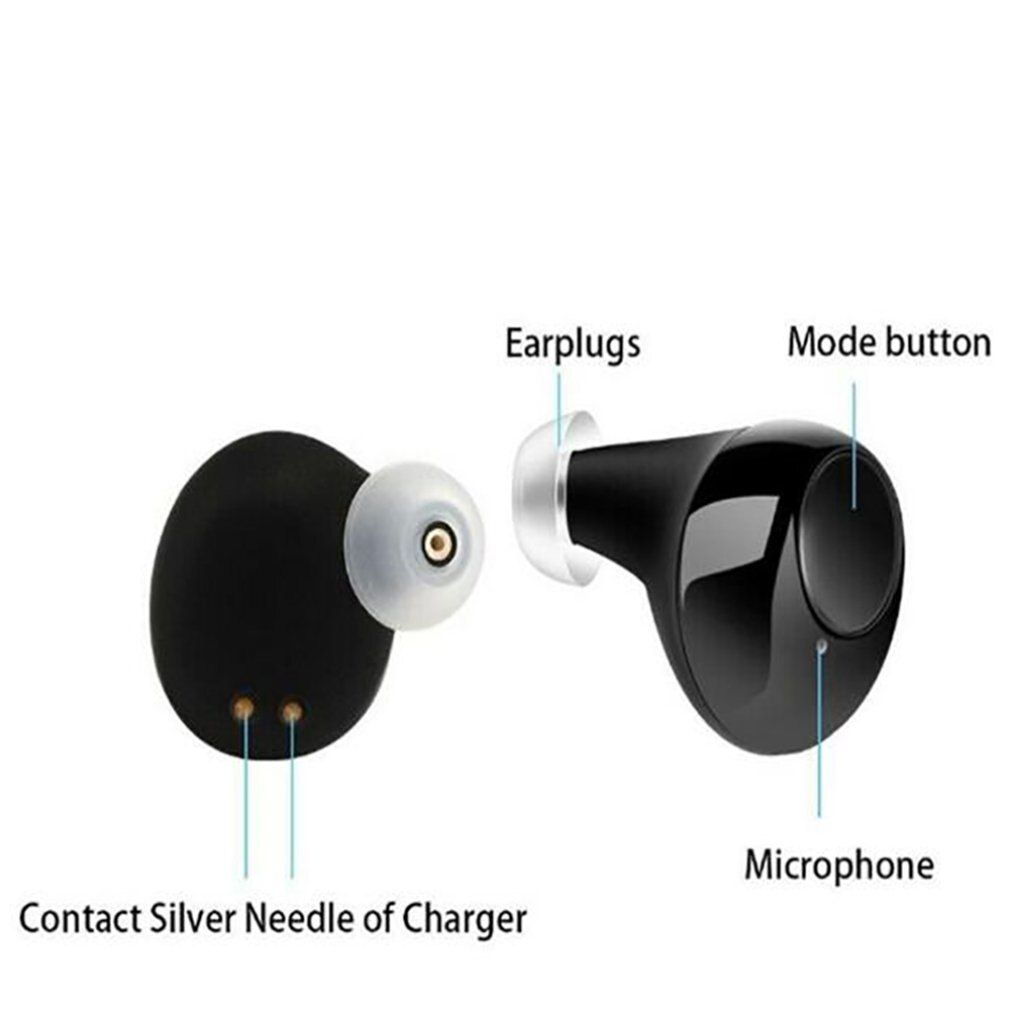 Style TWS MIni Hearing Aid Rechargeable Sound Amplifier the Elderly In-Ear Deaf Hearing Aids Invisible Hearing Aid