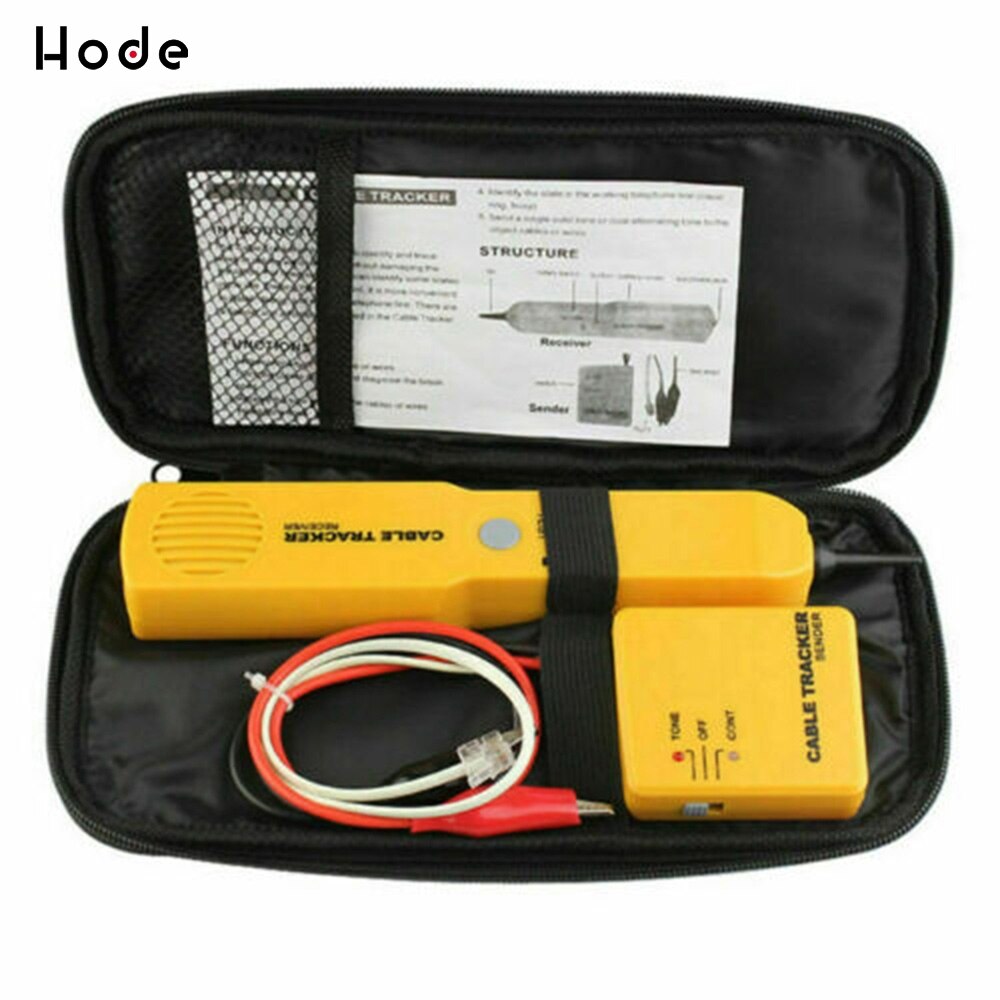 RJ11 Network Phone Telephone Cable Tester Toner Wire Tracker Tracer Diagnose Tone Line Finder Detector Networking Tools