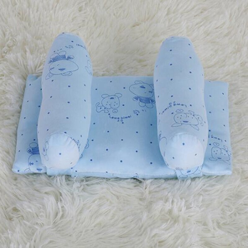 Baby Anti-heading Pillow Adjustable Memory Foam Support Newborn Infant Sleep Positioner Prevent Anti Roll Pillow: Blue