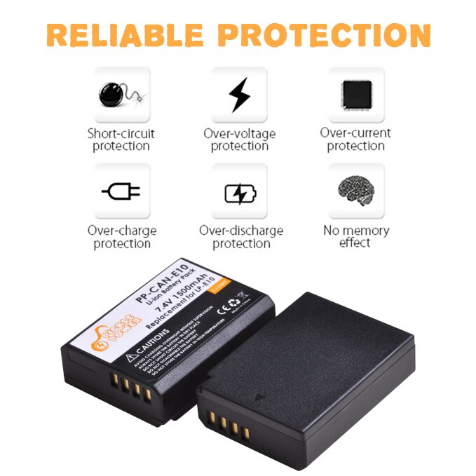 2 uds LP-E10 LP E10 LPE10 de batería de la cámara y Cargador USB LED para Canon 1100D 1200D 1300D 2000D beso X50 X70 rebelde T3 T5.