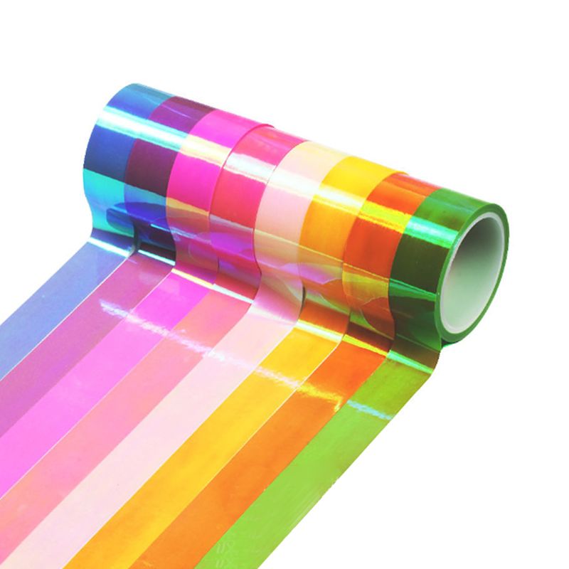8 stuks ritmische gymnastiekdecoratie holografische glittertape ringstok accessoire 15mm*5m briefpapier decoratieve doe-het-zelf maskering