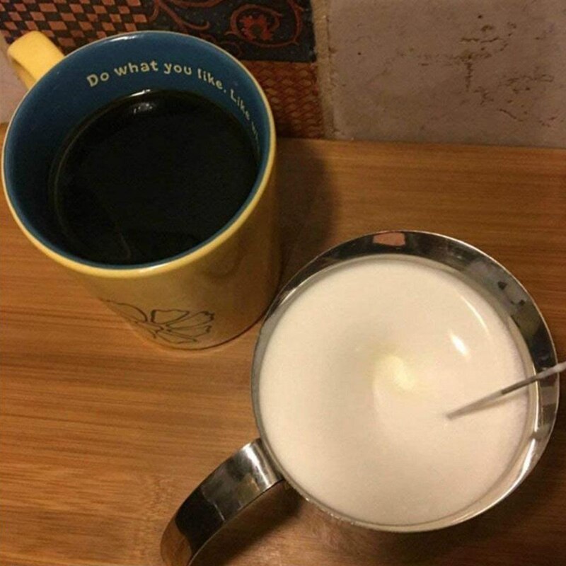 Elektrisk melkeskummer, kaffeskummer elektrisk visp for kaffe, latte, cappuccino, sjokolade, pisking av egg