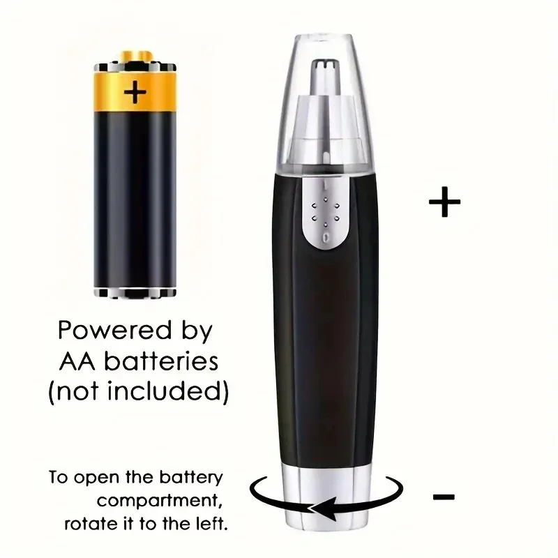 1pc- Electric Nose Hair Trimmer for Men & Women, Battery-Powered Nostril Grooming Tool, Nasal Hair Scissors, Nose Trimmer