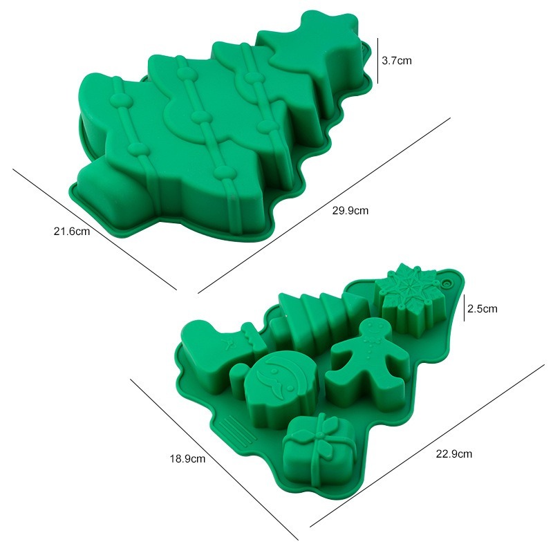 Stampo in silicone per candele per albero di Natale 3D kit per realizzare candele natalizie fai-da-te Sapone fatto a mano Gesso Strumenti di cottura in resina Regali di festa