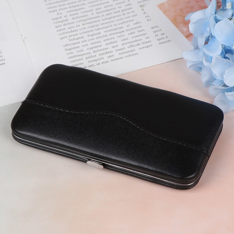 1PCS Eyelash Extension Tweezer Storage Box Tweezers Organizer Case Box Makeup Eyelash Nail Tweezers Bag: Black