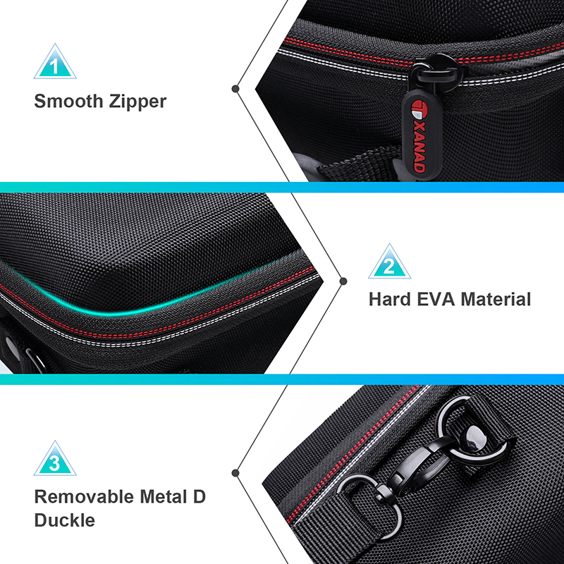 XANAD EVA Hard Case do aparatu Sony Alpha ZV E10 Pasuje do zestawu akcesoriów Vlogger Statyw i mikrofon Torba do przechowywania (tylko torba)