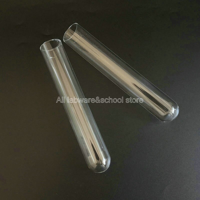 lab 25x150mm glass round-bottom 1.5mm thickenss test tubes for school experiments